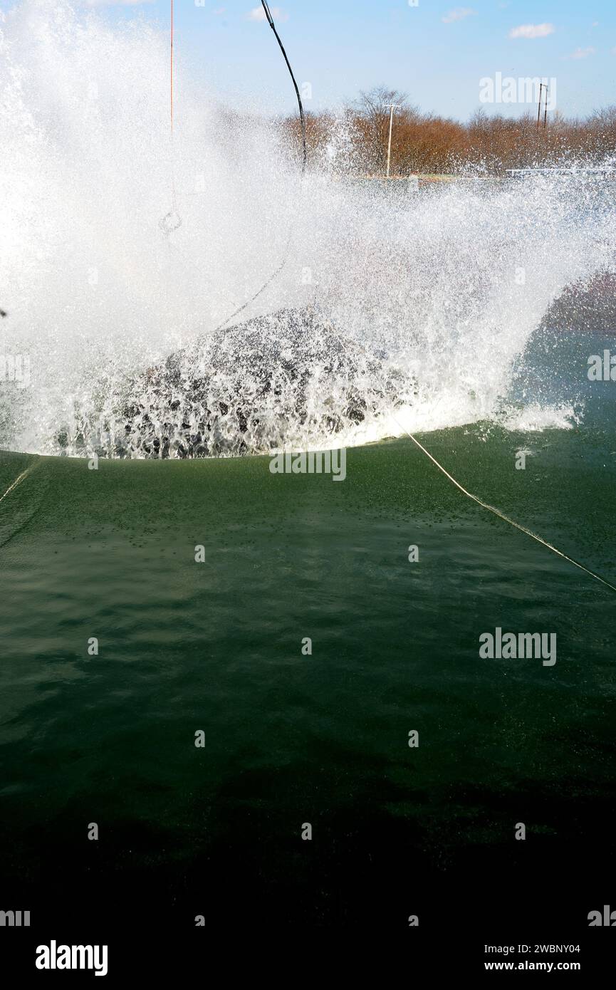 Modèles d'équipage photographies d'évaluation du module d'atterrissage sur l'eau prises à Aberdeen Test Facility Aberdeen MD. Banque D'Images