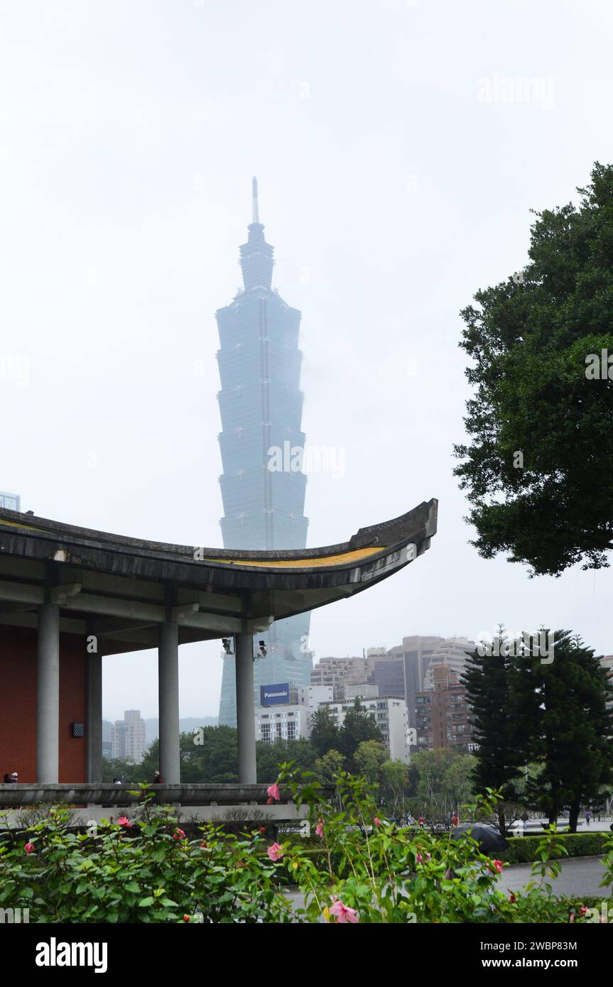Le National Dr. Sun Yat-Sen Memorial Hall à Taipei, Taiwan. Banque D'Images