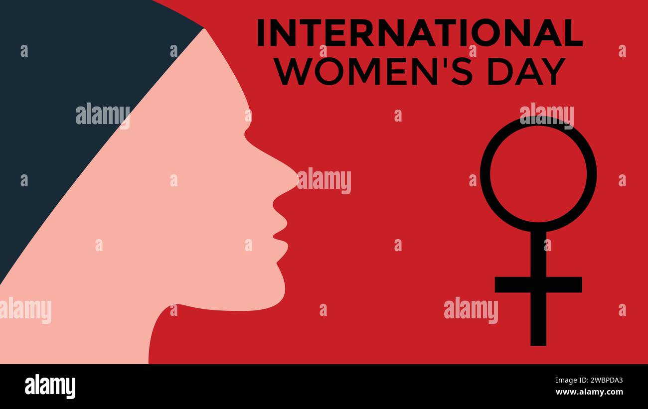 Design de la Journée internationale des droits des femmes - bannière d'illustration Women faces Diversity Illustration de Vecteur