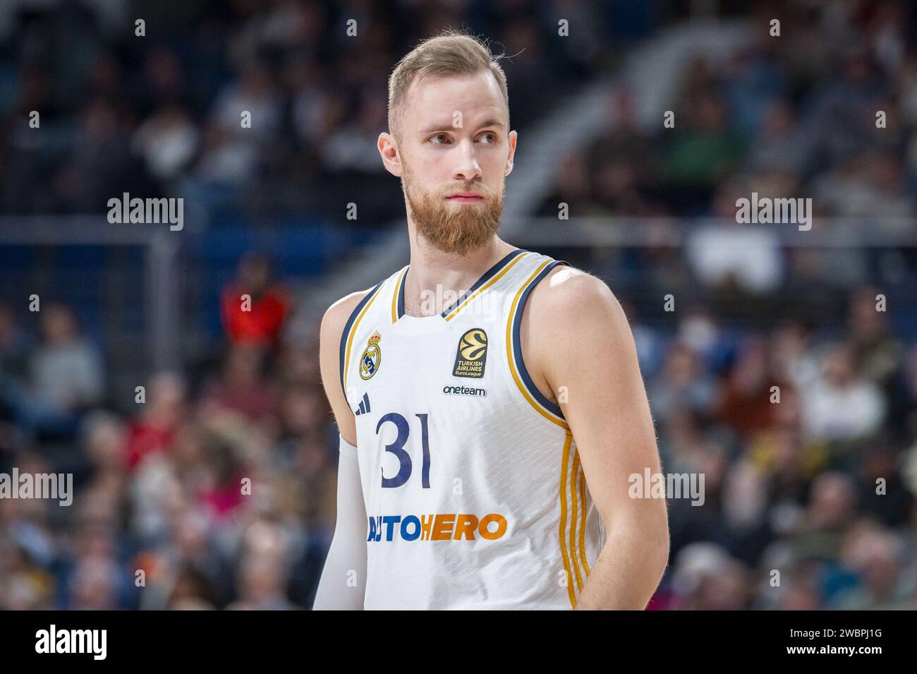 Madrid, Espagne. 11 janvier 2024. Dzanan Musa du Real Madrid vu lors du match de basket-ball Euroleague entre le Real Madrid et Valence au Wizink Center de Madrid, Espagne. Crédit : Agence photo indépendante/Alamy Live News Banque D'Images