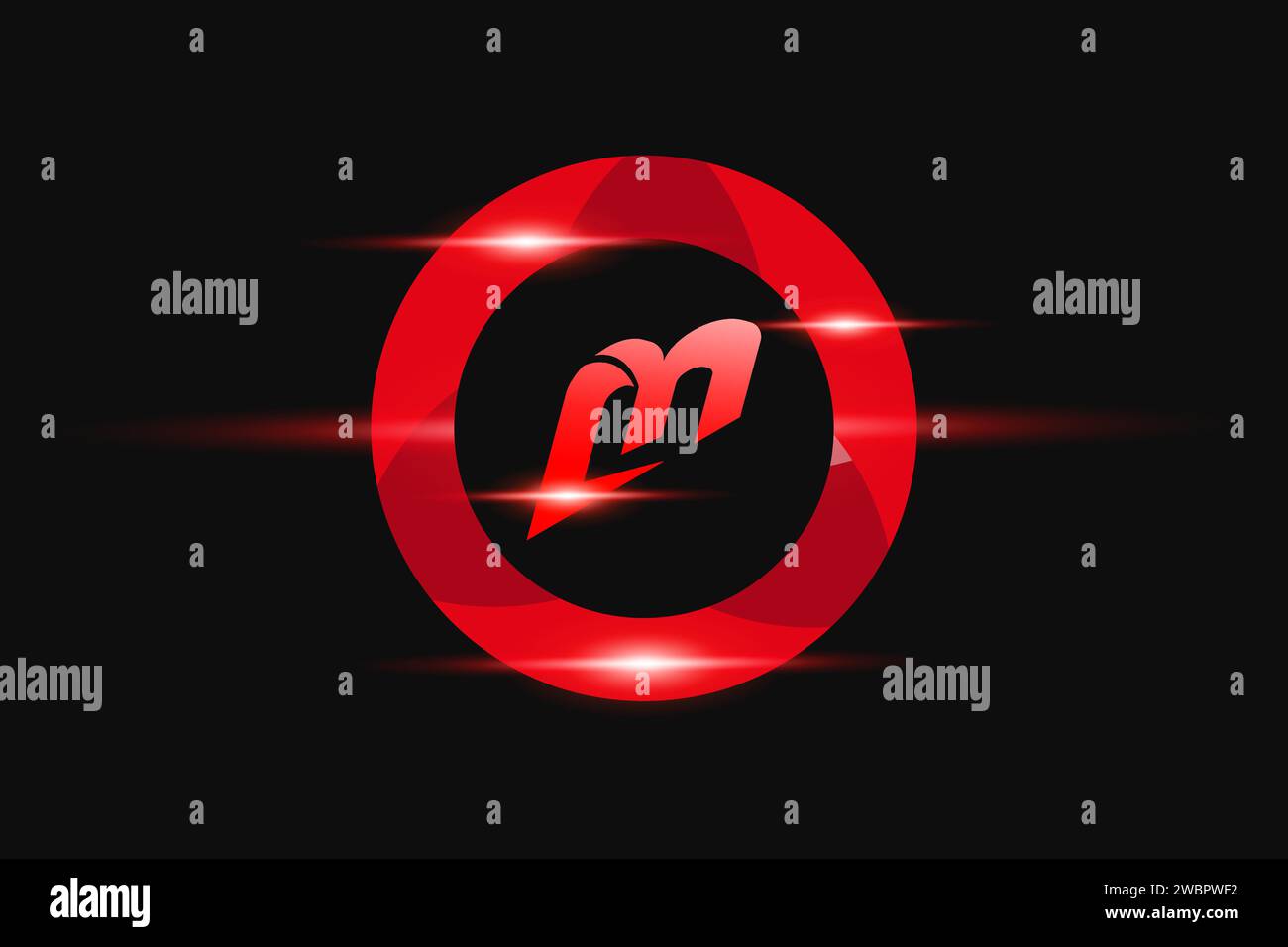 M conception du logo rouge. Conception de logo de vecteur pour les entreprises Illustration de Vecteur
