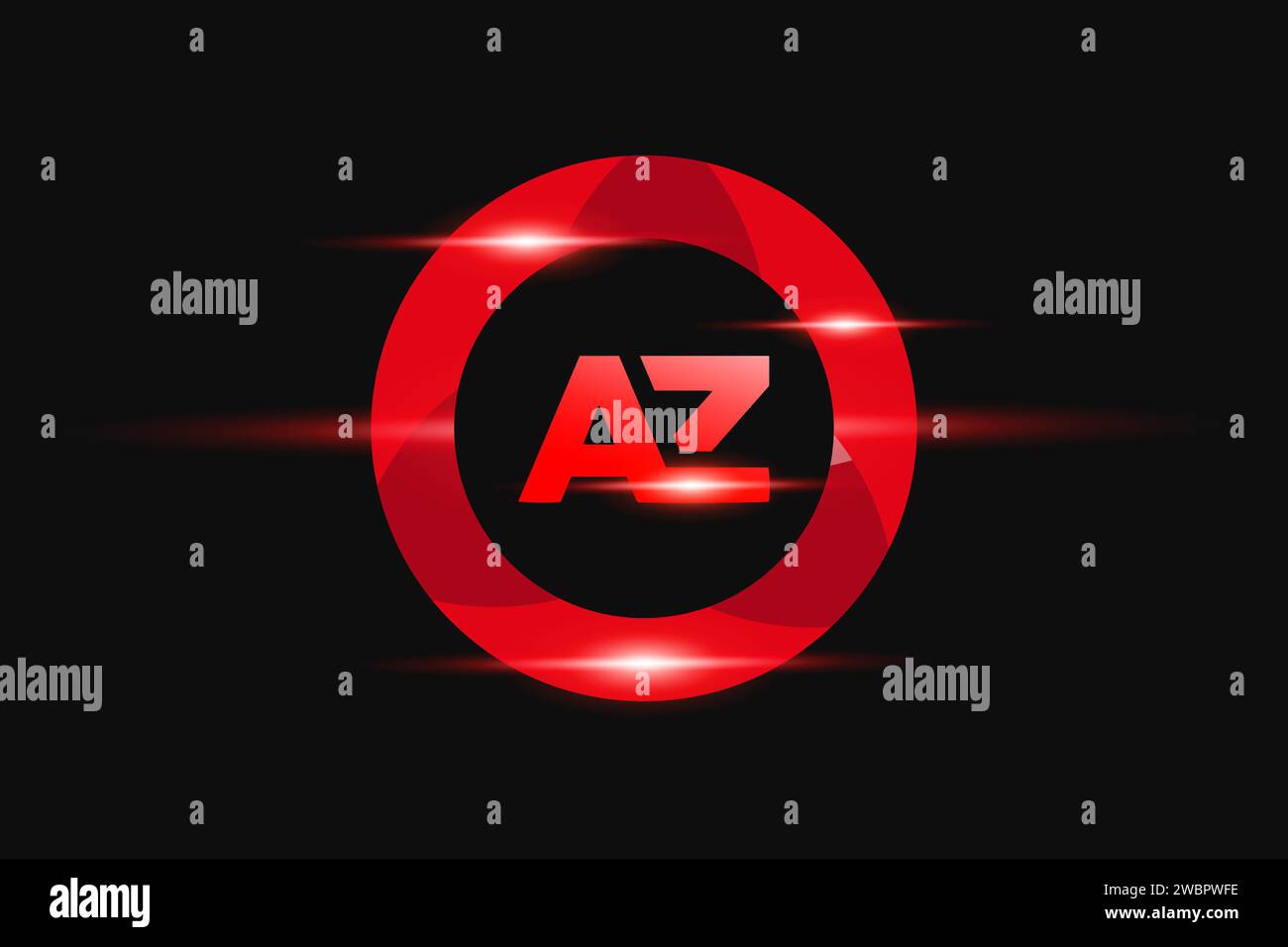 Conception du logo AZ Red. Conception de logo de vecteur pour les entreprises Illustration de Vecteur