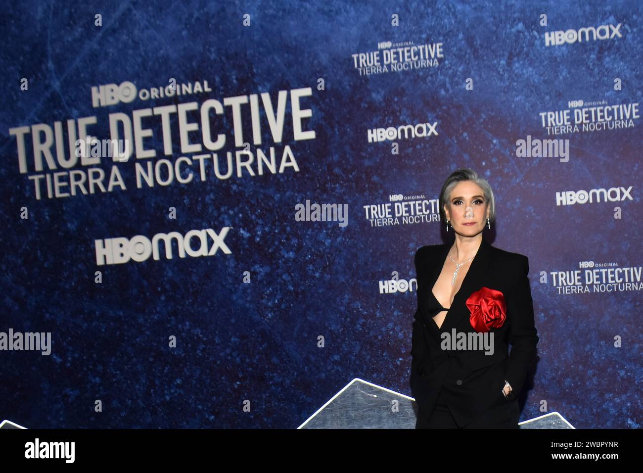 Mexico, Mexique. 11 janvier 2024. Le réalisateur Issa Lopez est présent sur le tapis bleu pour la première série télévisée ''True Detective : Night Country'' de HBO au Cineteca Nacional à Mexico, Mexique, le 11 janvier 2023. (Photo de Carlos Tischler/Eyepix Group) crédit : NurPhoto SRL/Alamy Live News Banque D'Images