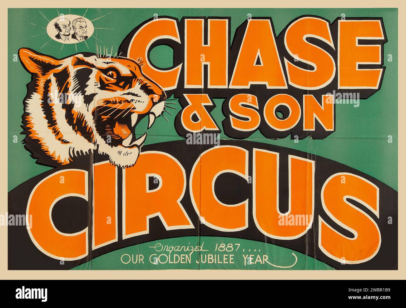 Circus Poster feat a Tiger (Chase & son, 1937) Banque D'Images