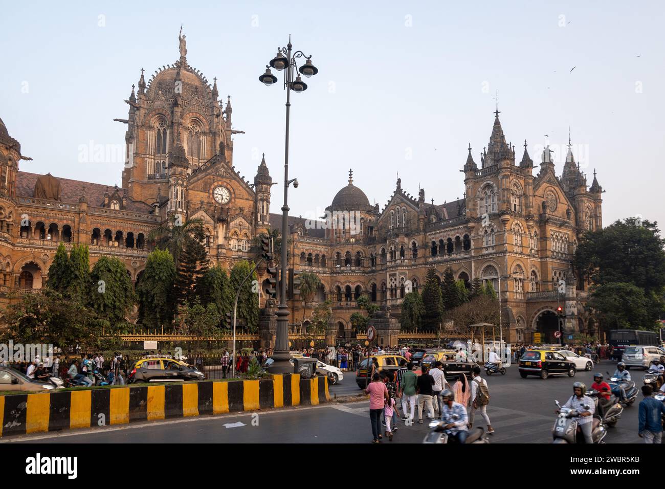 Mumbai, Maharashtra, Inde, Chhatrapati Shivaji Terminus ( Chhatrapati Shivaji Maharaj Terminus), anciennement Victoria Terminus, Editorial Only. Banque D'Images