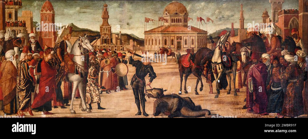 Trionfo di San Giorgio - olio su tela - Vittore Carpaccio - 1502 - Venezia, Scuola Dalmata dei Santi Giorgio e Trifone, detta anche Scuola di S.Gior Banque D'Images