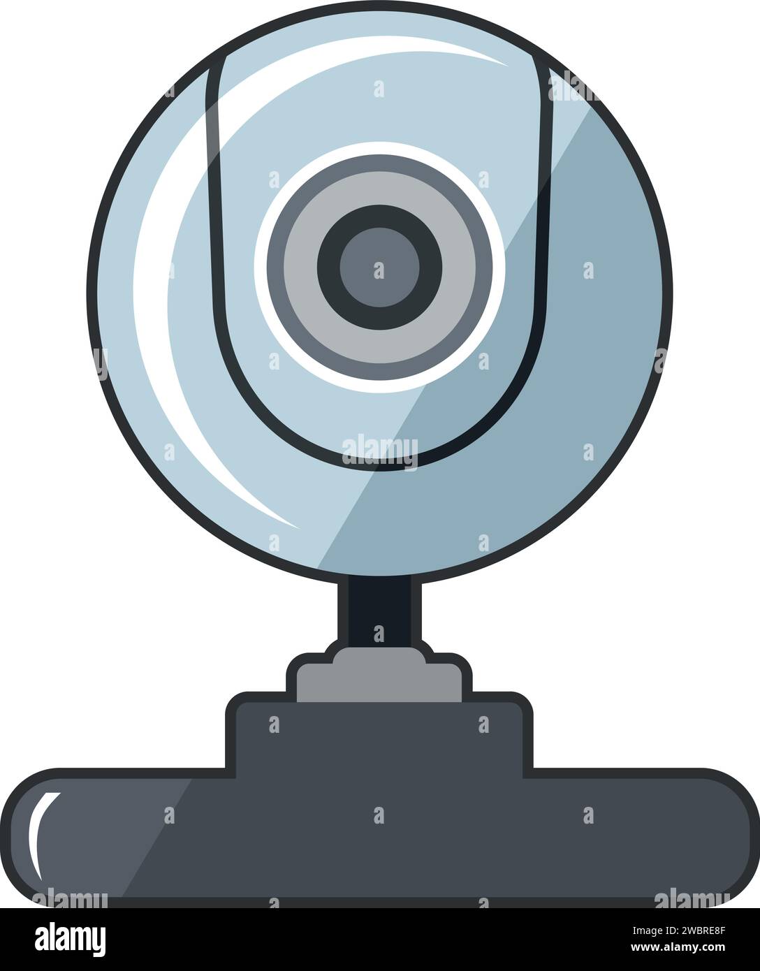Icône Web Camera dans un style plat. Illustration de Vecteur