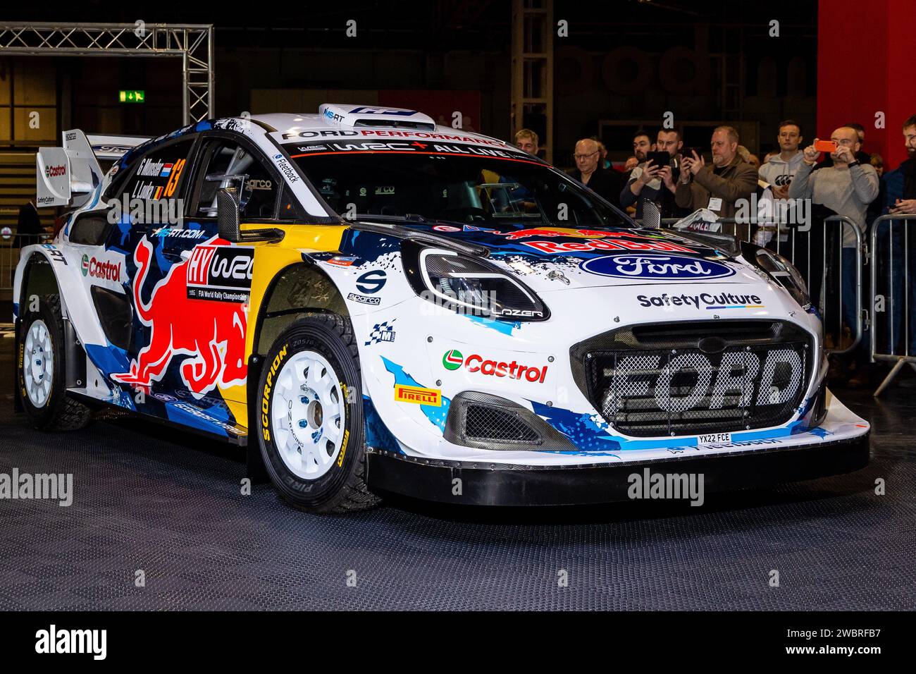 Birmingham, Royaume-Uni, 12 janvier 2024, Autosport Show 2024, M-Sport dévoile la livrée de leur voiture de championnat du monde des rallyes 2024. Crédit : Neil Terry / Neil Terry Photography Banque D'Images