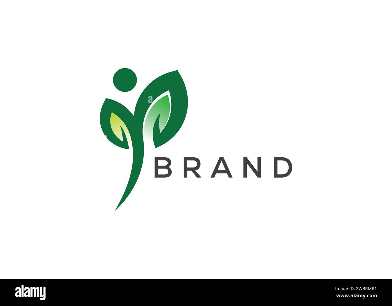 Vecteur de logo d'homme de feuille organique. Logo nature homme et vie écologique. Modèle de vecteur de conception de logo de soins de santé Illustration de Vecteur