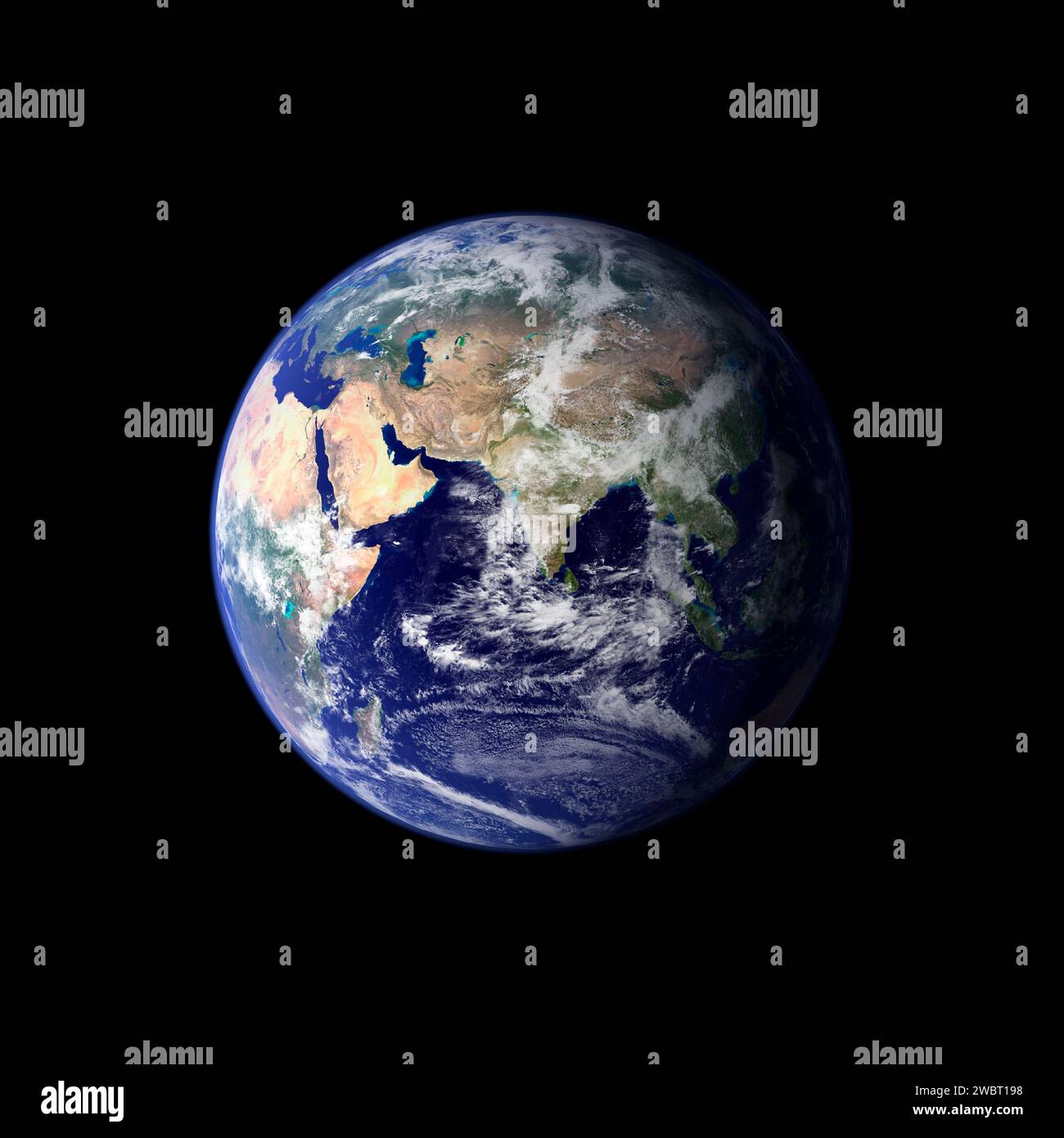 EARTH, sol SYSTEM - juin - septembre 2001 - cette image spectaculaire est l'image en couleurs vraies la plus détaillée de toute la Terre à ce jour. À l'aide d'une collection de Banque D'Images