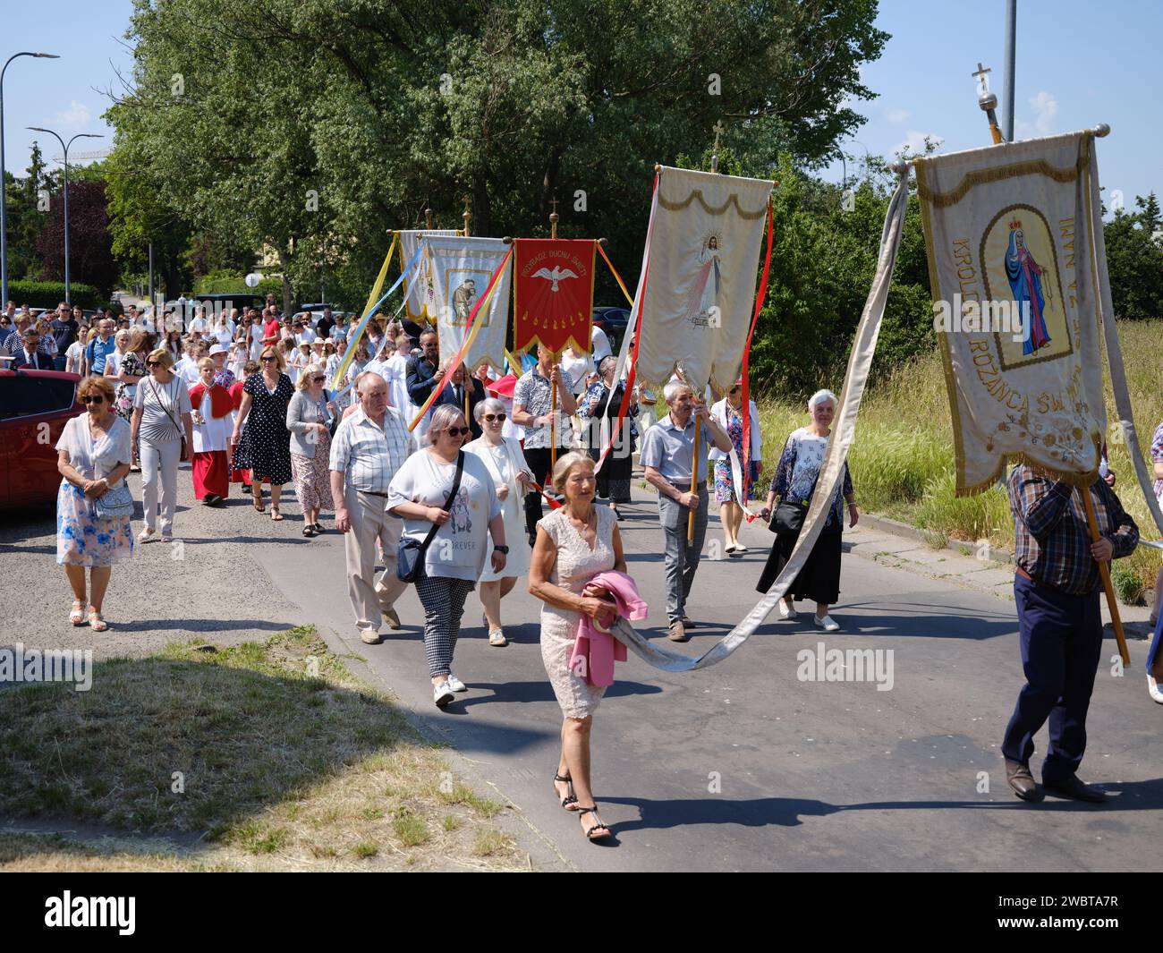 Corpus Christi fête catholique en Europe centrale. Gdansk, Pologne. Banque D'Images