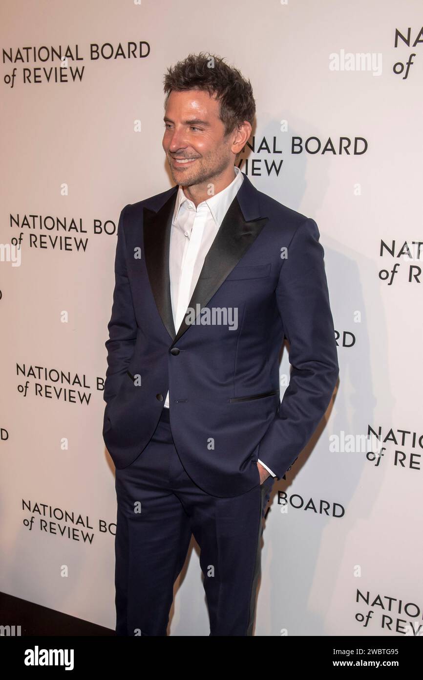 New York, États-Unis. 11 janvier 2024. Bradley Cooper participera au gala des prix du National Board of Review 2024 à Cipriani 42nd Street à New York, États-Unis, le 11 janvier 2024. (Photo de Thenews2/NurPhoto) crédit : NurPhoto SRL/Alamy Live News Banque D'Images