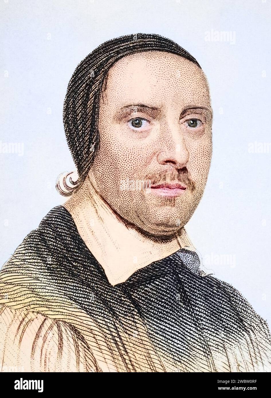 Jeremy Taylor, Getauft 1613-1667, Anglikanischer Geistlicher und Schriftsteller, Illustration aus Old England's Worthies, erschienen UM 1880, Historisch, digital restaurierte Reproduktion von einer Vorlage aus dem 19. Jahrhundert, Date d'enregistrement non indiquée Banque D'Images