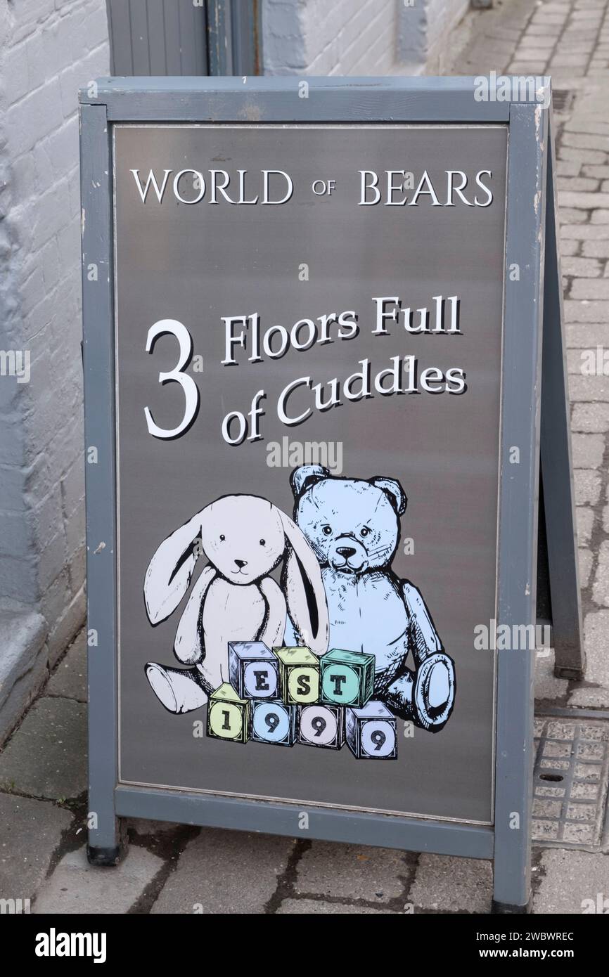 Autour de Taunton, ville du comté de somerset Royaume-Uni, le magasin de jouets en peluche World of Bears Banque D'Images