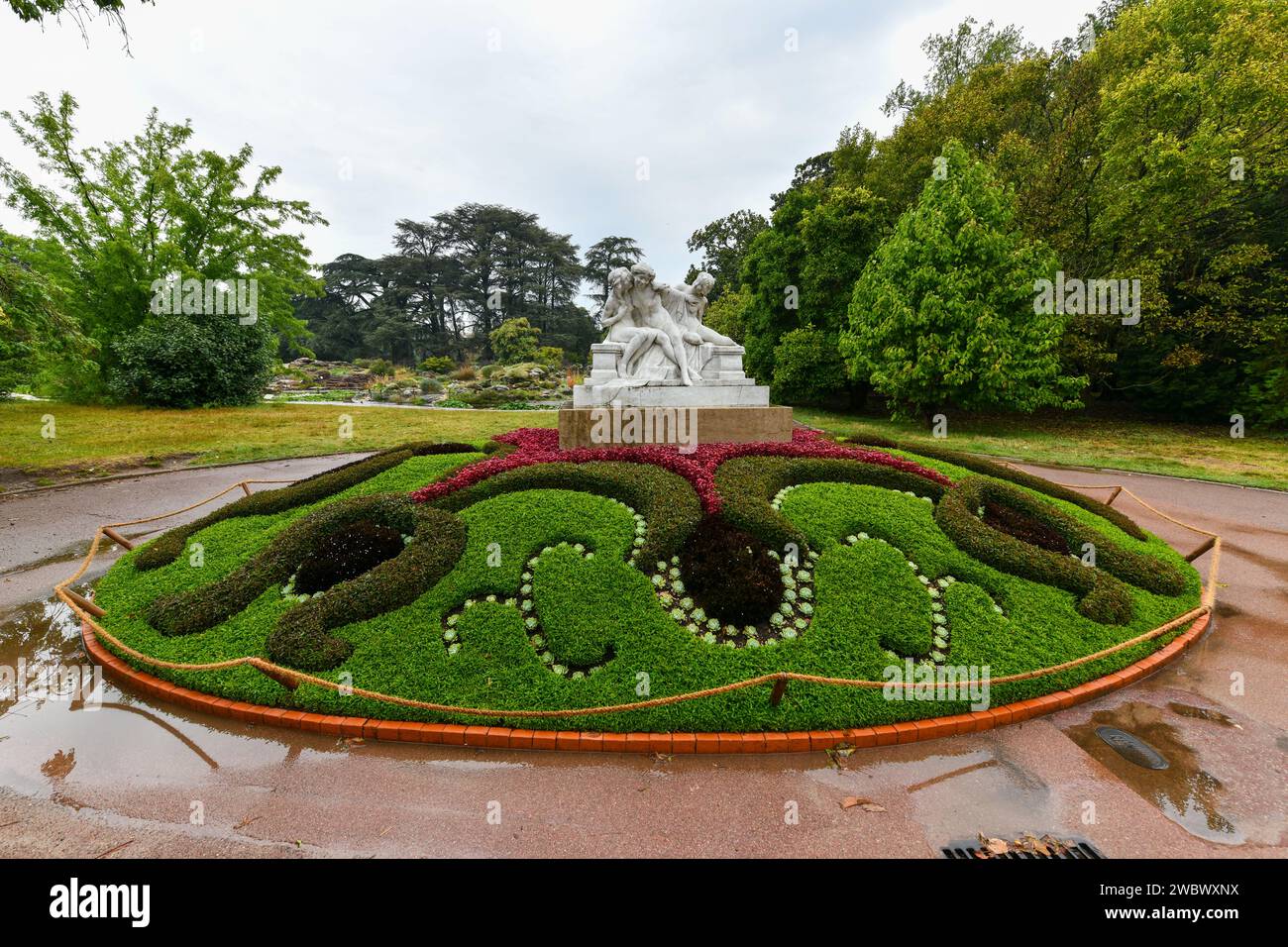 Lyon, France - 18 août 2022 : jardin tete d or (Parc de la tete d'or) à Lyon, France. Jardin nommé par Gold Head pour Tresor. Parc de la tête dorée dans Banque D'Images