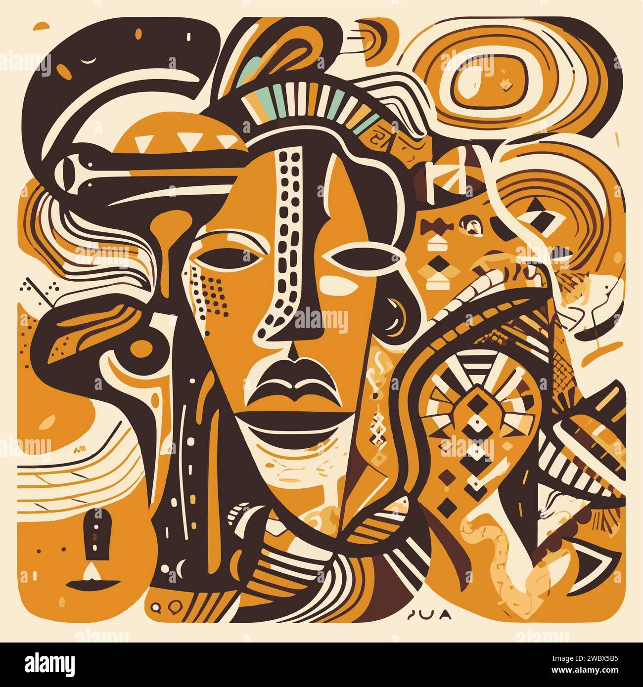 Peinture Africaine Abstraite