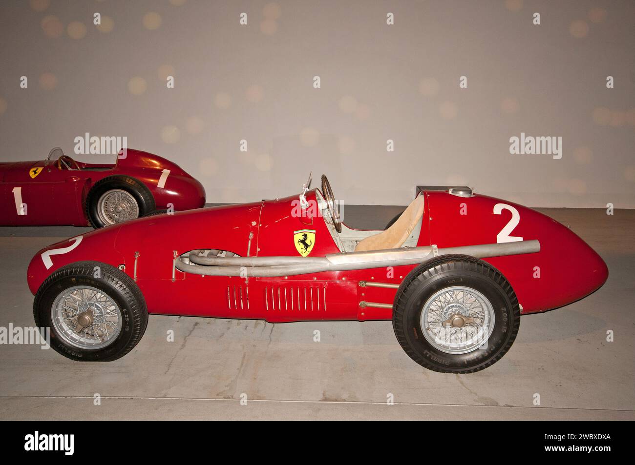 Voiture de course Ferrari 500 F2 (Italie 1952), Museo Nazionale dell'automobile (MAUTO), Musée National de l'automobile (depuis 1933), Turin, Piémont, Italie Banque D'Images