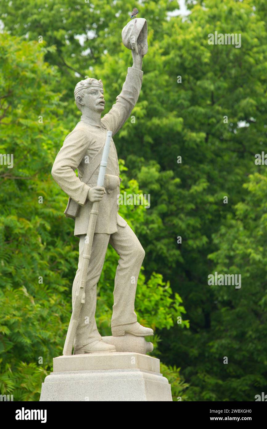 Monument du 32nd Pennsylvania Voluntary Infantry, champ de bataille national d'Antietam, Maryland Banque D'Images
