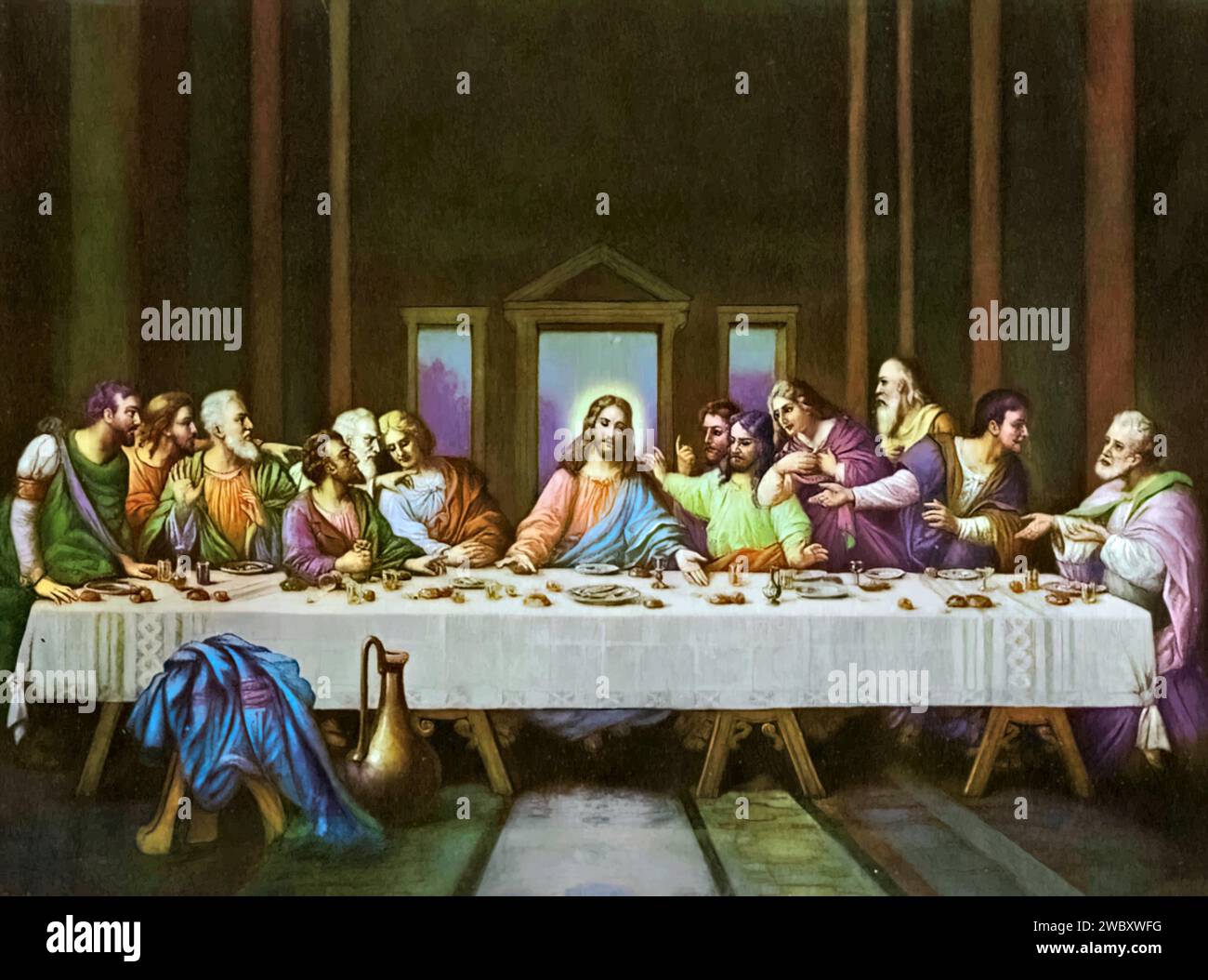Rembrandt la Cène, après Léonard de Vinci (Berlin Photo Stock - Alamy
