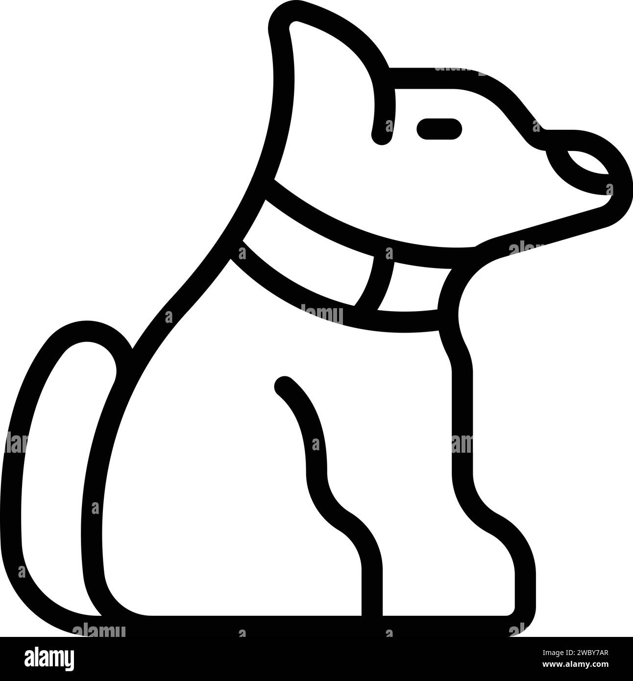 Vecteur de contour d'icône de course pour chien adulte. Jouez au parcours d'agilité. Jeu de course en tunnel Illustration de Vecteur