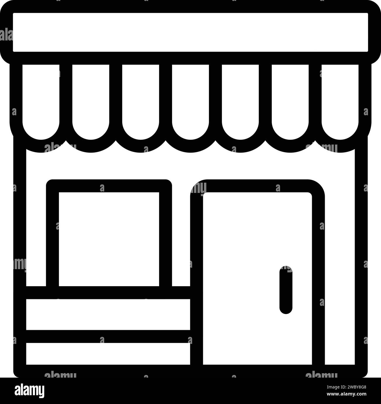 Vecteur de contour d'icône de magasin de rue. Centre de vente au détail. Marché familial adulte Illustration de Vecteur