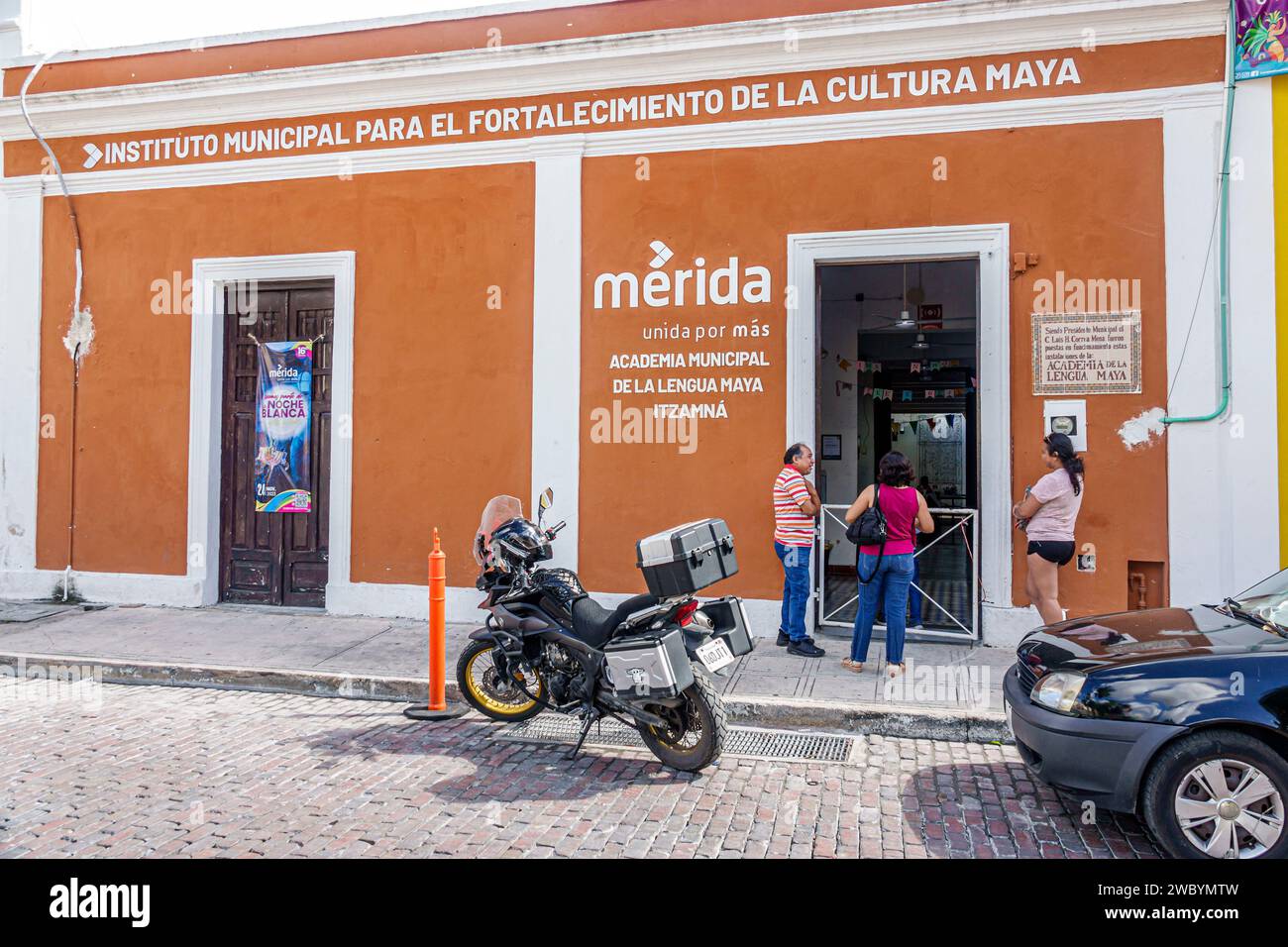 Merida Mexique,centro historico quartier historique central,Instituto Municipal para el Fortalecimiento de la Cultura Maya,Institut Municipal pour la St Banque D'Images