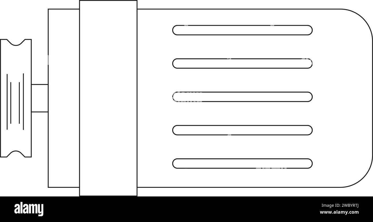 Icône de dynamo électrique, conception plate d'illustration Illustration de Vecteur