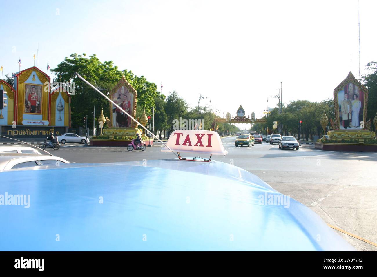 Vue en taxi depuis le centre-ville de Bangkok Banque D'Images