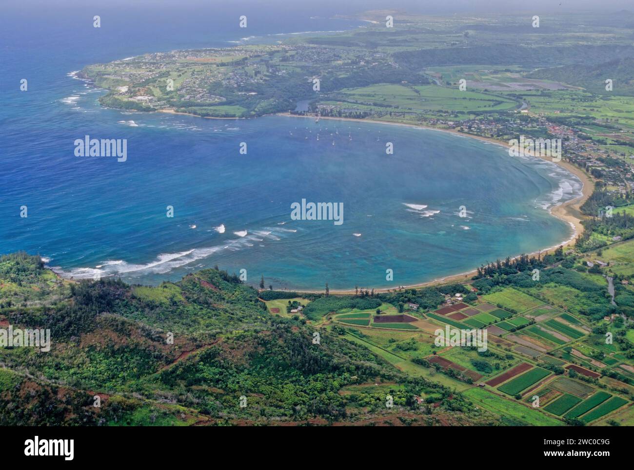Kaua'i Hawaiian : , anglicisé car Kauai est géologiquement la deuxième plus ancienne des principales îles hawaïennes Banque D'Images