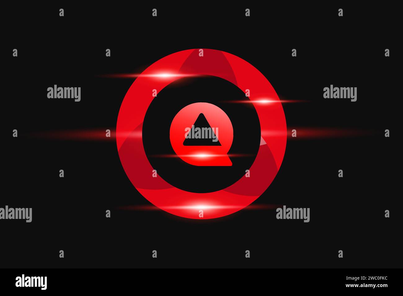 Q conception du logo rouge. Conception de logo de vecteur pour les entreprises. Illustration de Vecteur