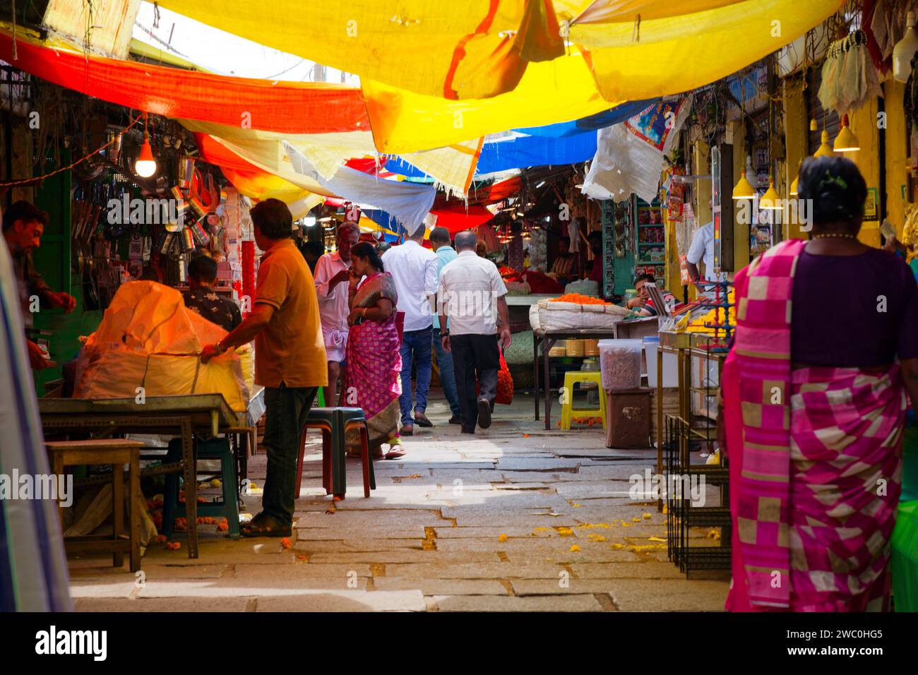 Marché Devaraja, Mysore Banque D'Images