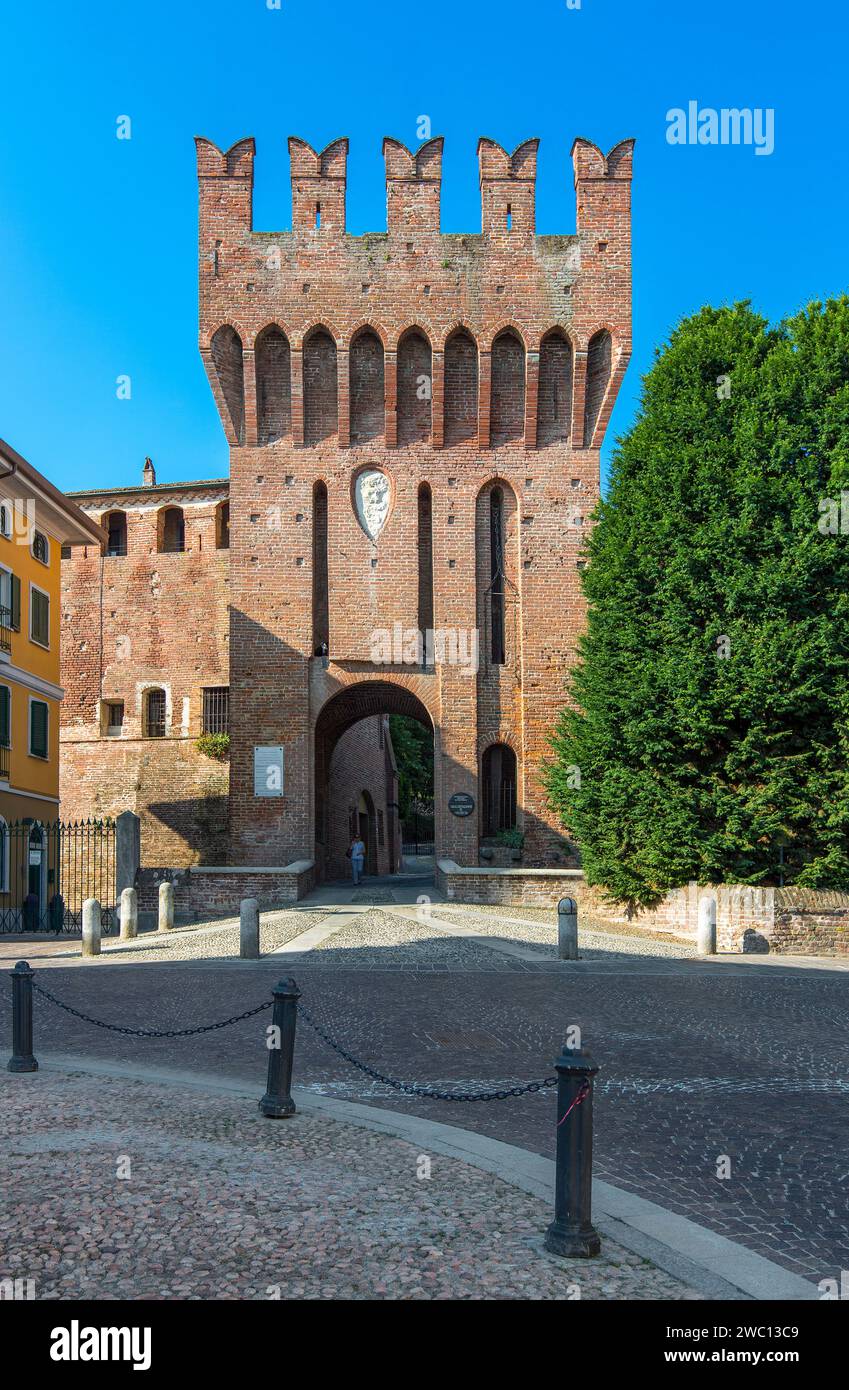 L'Italie, Lombardie, San Colombano al Lambro, l'Belgaum Château. Banque D'Images