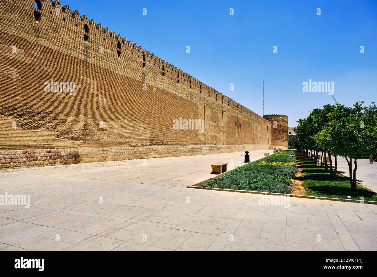 ARG de Karim Khan en été, Château de Shiraz, Iran. Banque D'Images