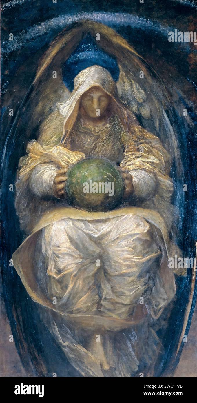 George Frederic Watts, le tout-envahissant, peinture à l'huile sur toile, vers 1887 Banque D'Images