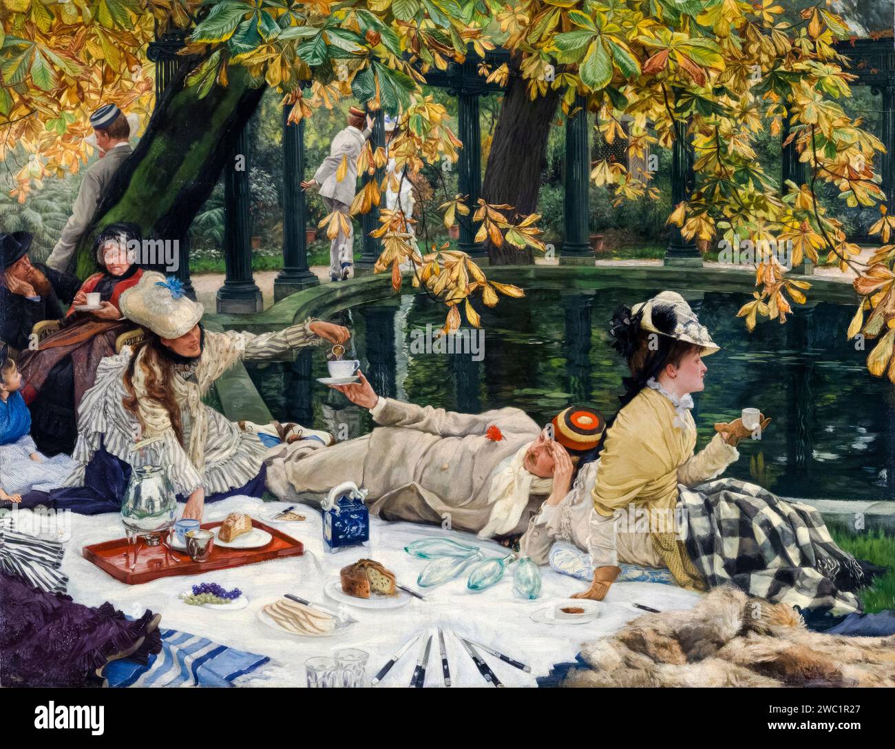 James Tissot, Holyday, peinture à l'huile sur toile, vers 1876 Banque D'Images