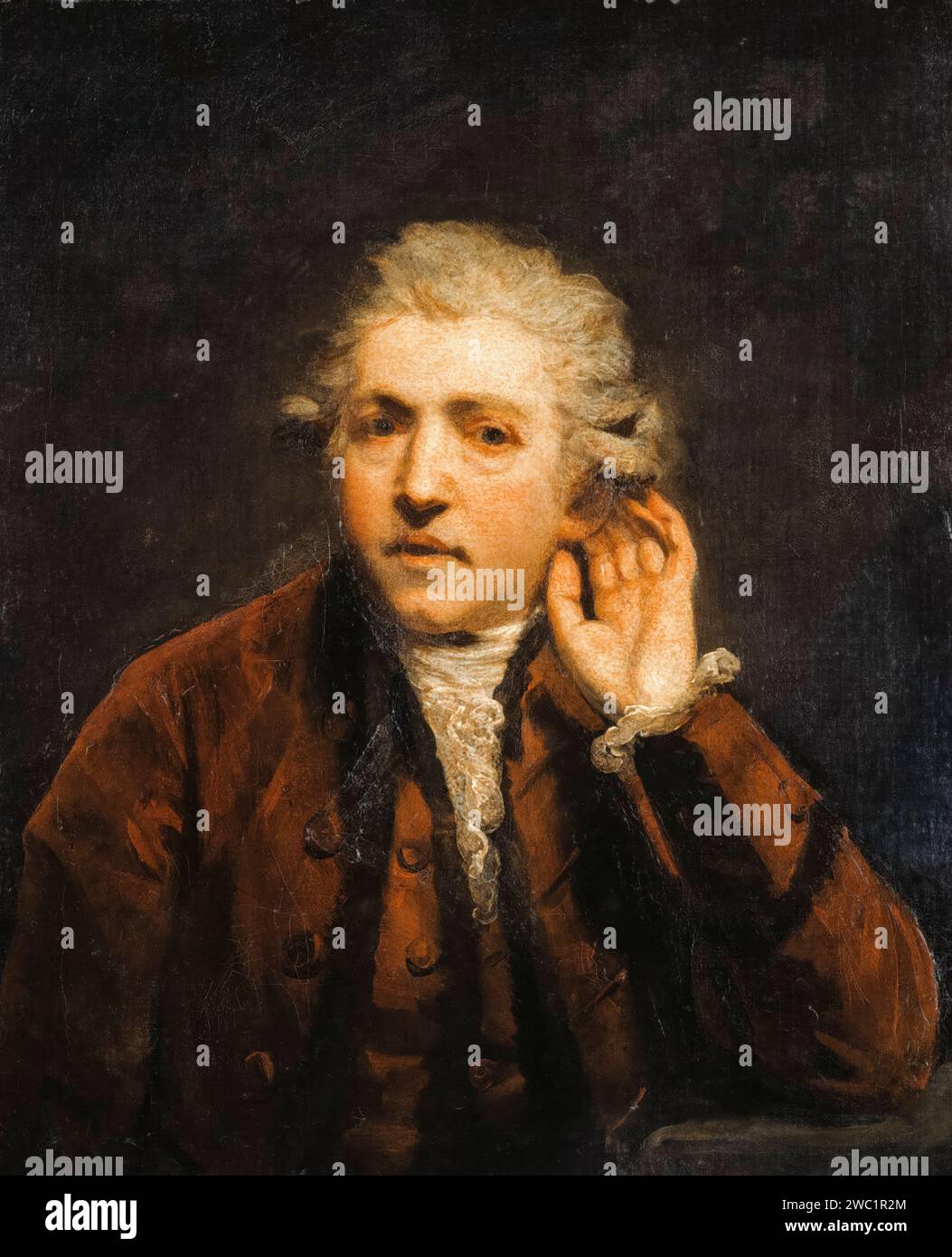 Sir Joshua Reynolds (1723-1792), Autoportrait en tant qu'homme sourd, peinture à l'huile sur toile, vers 1775 Banque D'Images