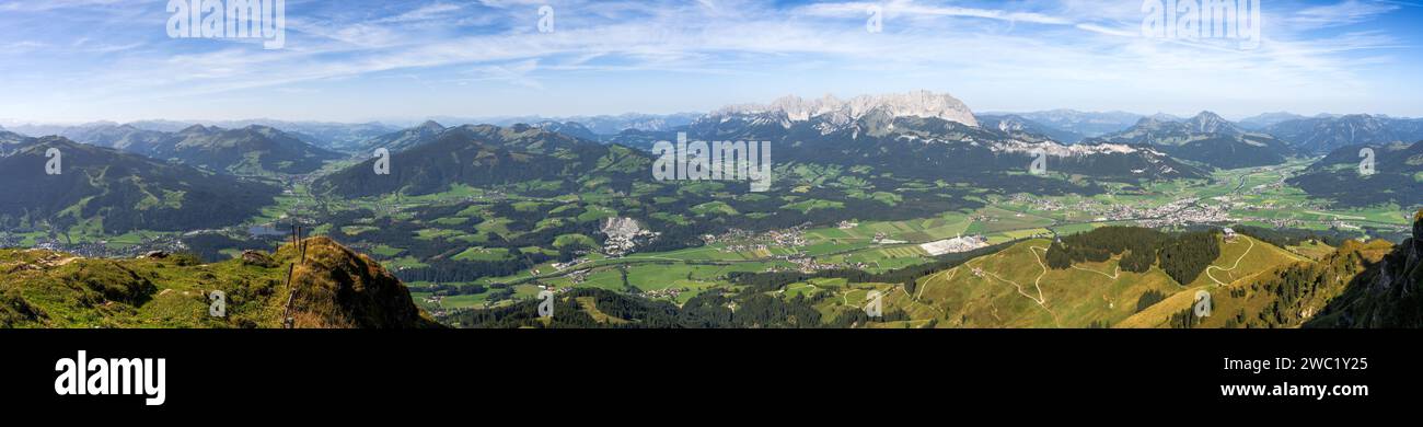 Vue depuis la montagne Kitzbüheler Horn en Autriche Banque D'Images