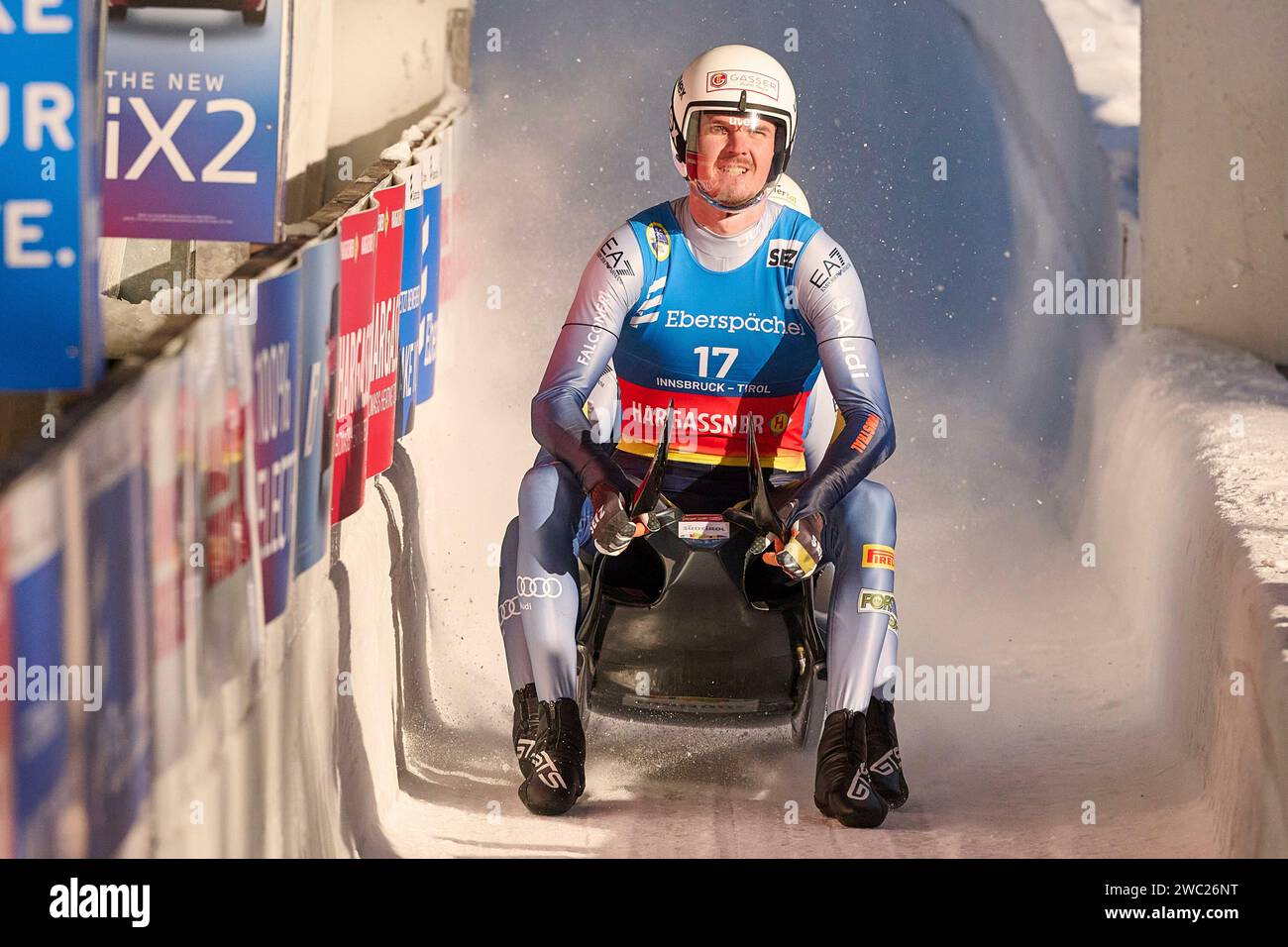 Innsbruck, Österreich 13. 14. Janvier 2024 Eberspächer Rennrodel