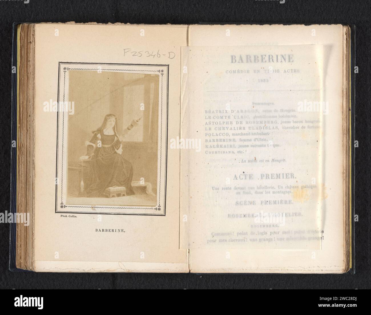 Production photographique de la gravure barberine, collin, d'après anonyme, c. 1852 - en 1867 ou avant cette date, photographie tirage papier albumen, p.ex. : gravure, gravure, lithographie Banque D'Images