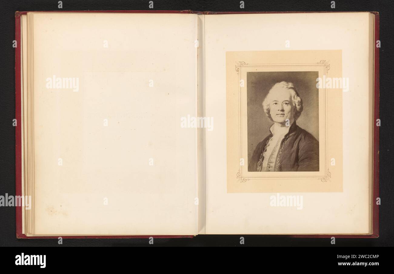 Production photographique d'un portrait peint de Christoph Gluck par Carl Jaeger, Anonyme, d'après Carl Jaeger, en ou après 1870 - en ou avant 1872 photographie papier Albumen print Picture, painting. portrait du compositeur Banque D'Images