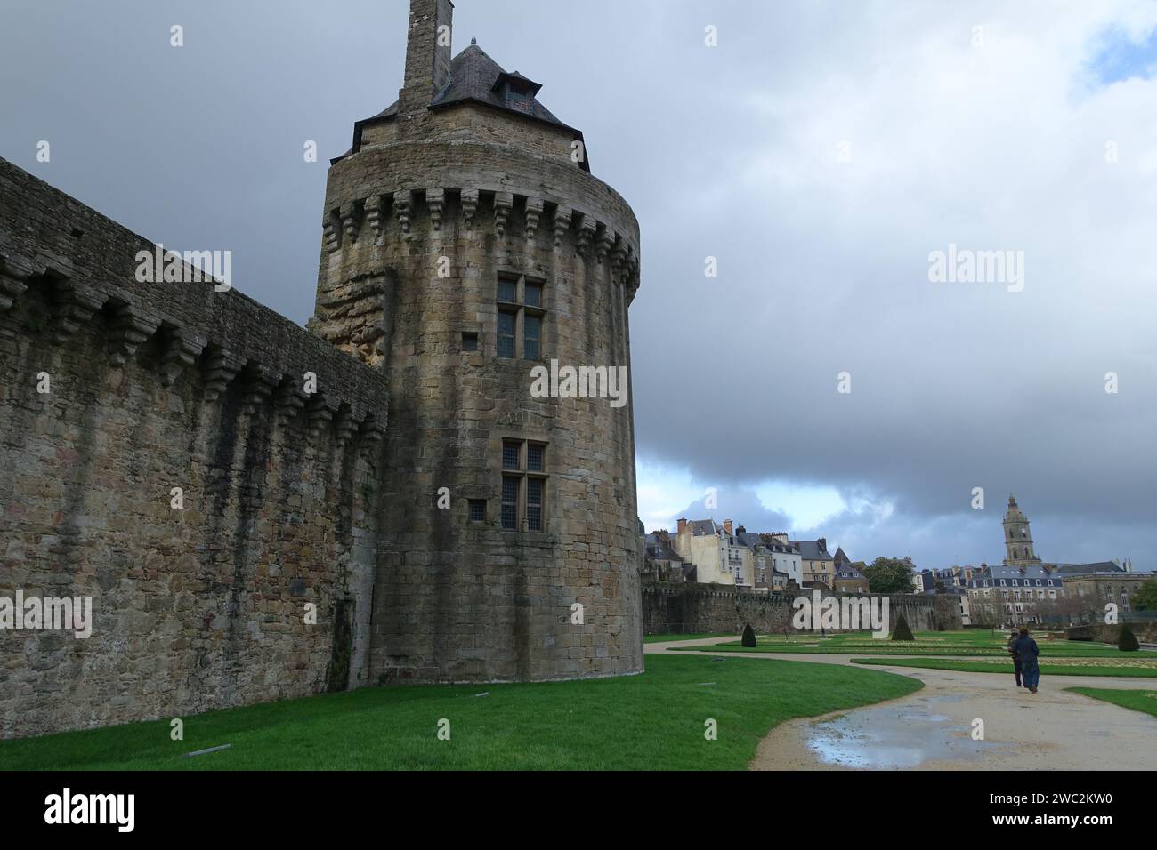 Ancienne fortification dans la ville bretonne de vannes en France Banque D'Images