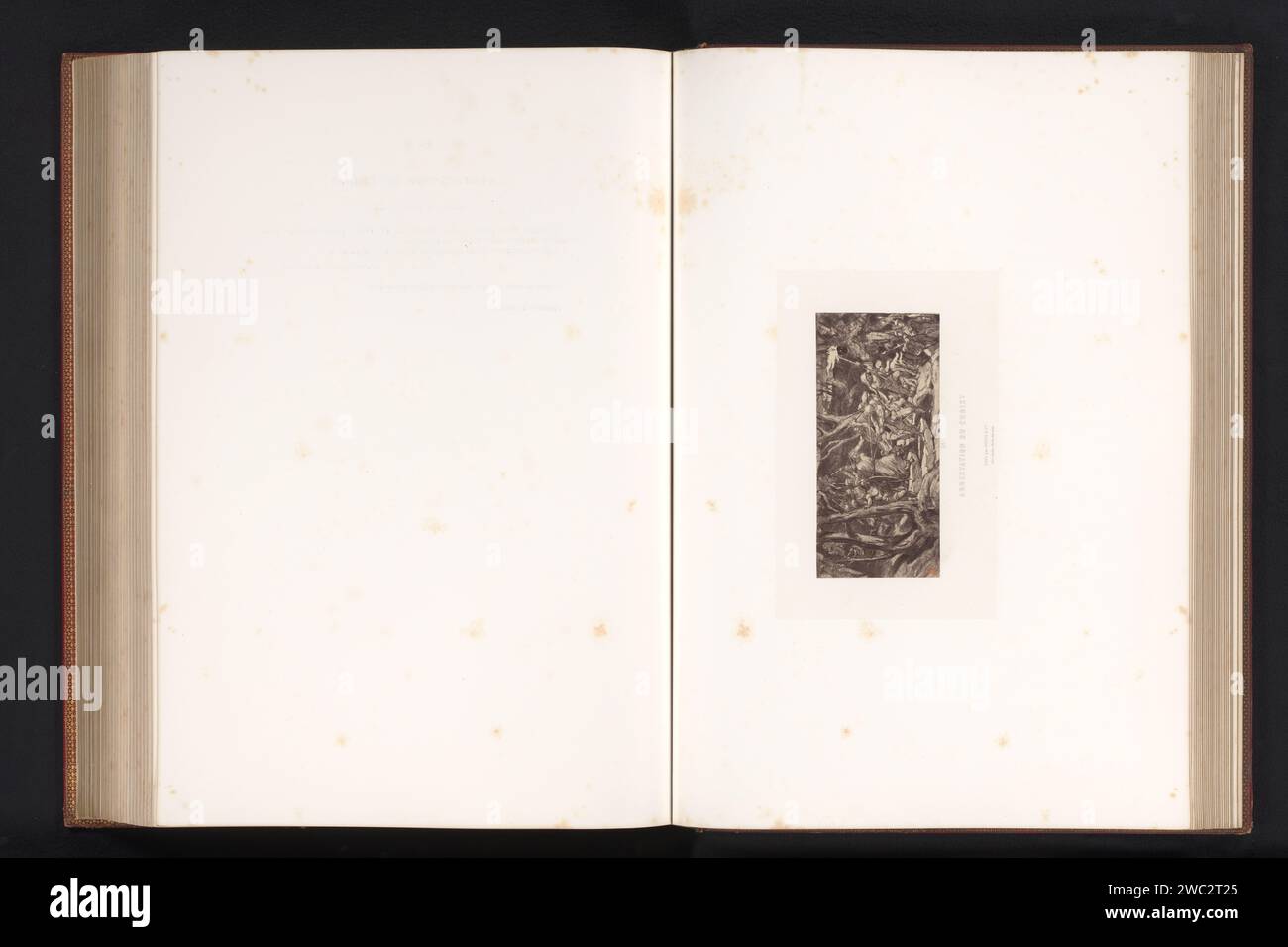 Production photographique d'un dessin de l'arrestation du Christ par Paul Delaroche, Robert Jefferson Bingham, d'après Paul Delaroche, c. 1853 - dans ou avant 1858 photographie papier de Paris. Albumen print / gravure l'arrestation du Christ ~ jardin de Gethsémani. Christ est conduit loin ~ jardin de Gethsémani Banque D'Images