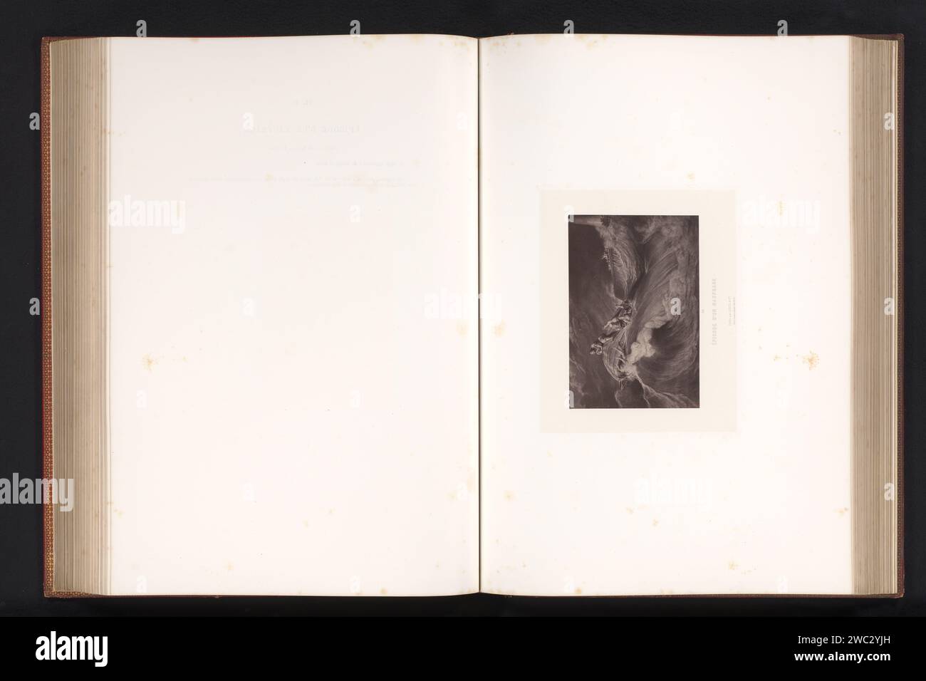 Production photographique d'un dessin d'un naufrage de Paul Delaroche, Robert Jefferson Bingham, d'après Paul Delaroche, c. 1853 - en 1858 ou avant photographie papier de Paris. albumen print / gravure naufrage. tempête en mer Banque D'Images