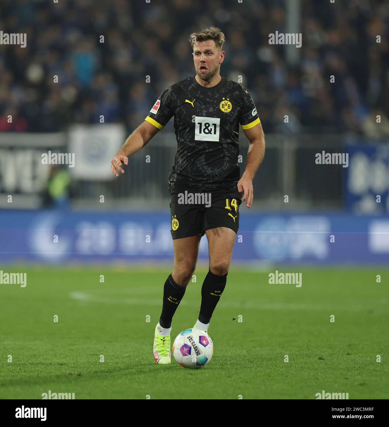 Darmstadt, Deutschland. 13 janvier 2024. 13.01.2024, xdcx, Fussball Bundesliga, SV Darmstadt 98 - Borussia Dortmund, emonline, emspor, despor, v.l., NICLAS FÜLLKRUG (BORUSSIA DORTMUND) LA RÉGLEMENTATION DFL/DFB INTERDIT TOUTE UTILISATION DE PHOTOGRAPHIES COMME SÉQUENCES D'IMAGES ET/OU QUASI-VIDÉO. Crédit : dpa/Alamy Live News Banque D'Images