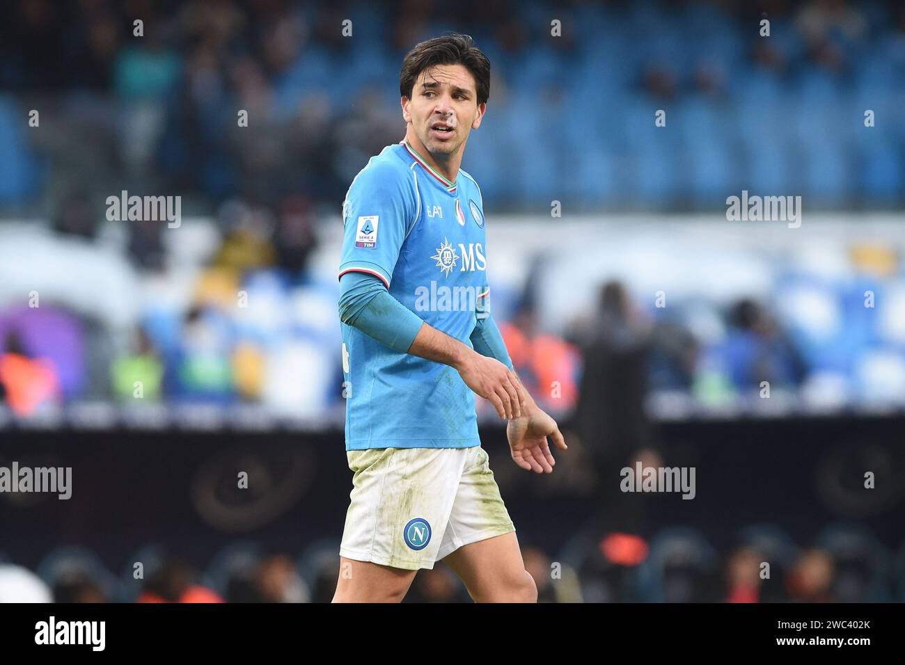 Naples, Italie. 13 janvier 2024. Giovanni Simeone de SSC Napoli lors du match de Serie A entre SSC Napoli et US Salernitana au Stadio Diego Armando Maradona Naples Italie le 13 janvier 2024. Crédit:Franco Romano/Alamy Live News Banque D'Images