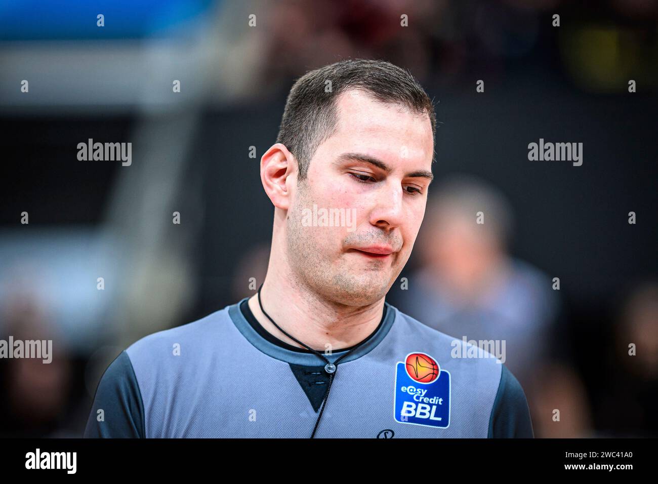 Ludwigsburg, Deutschland. 13 janvier 2024. Armin Mutapcic, GER, MHP Riesen Ludwigsburg vs HAKRO Merlins Crailsheim, Basketball, Bundesliga, easycredit BBL, 16. Spieltag, Spielzeit 2023/2024, 13.01.2024, photo : Eibner-Pressefoto/Sascha Walther crédit : dpa/Alamy Live News Banque D'Images