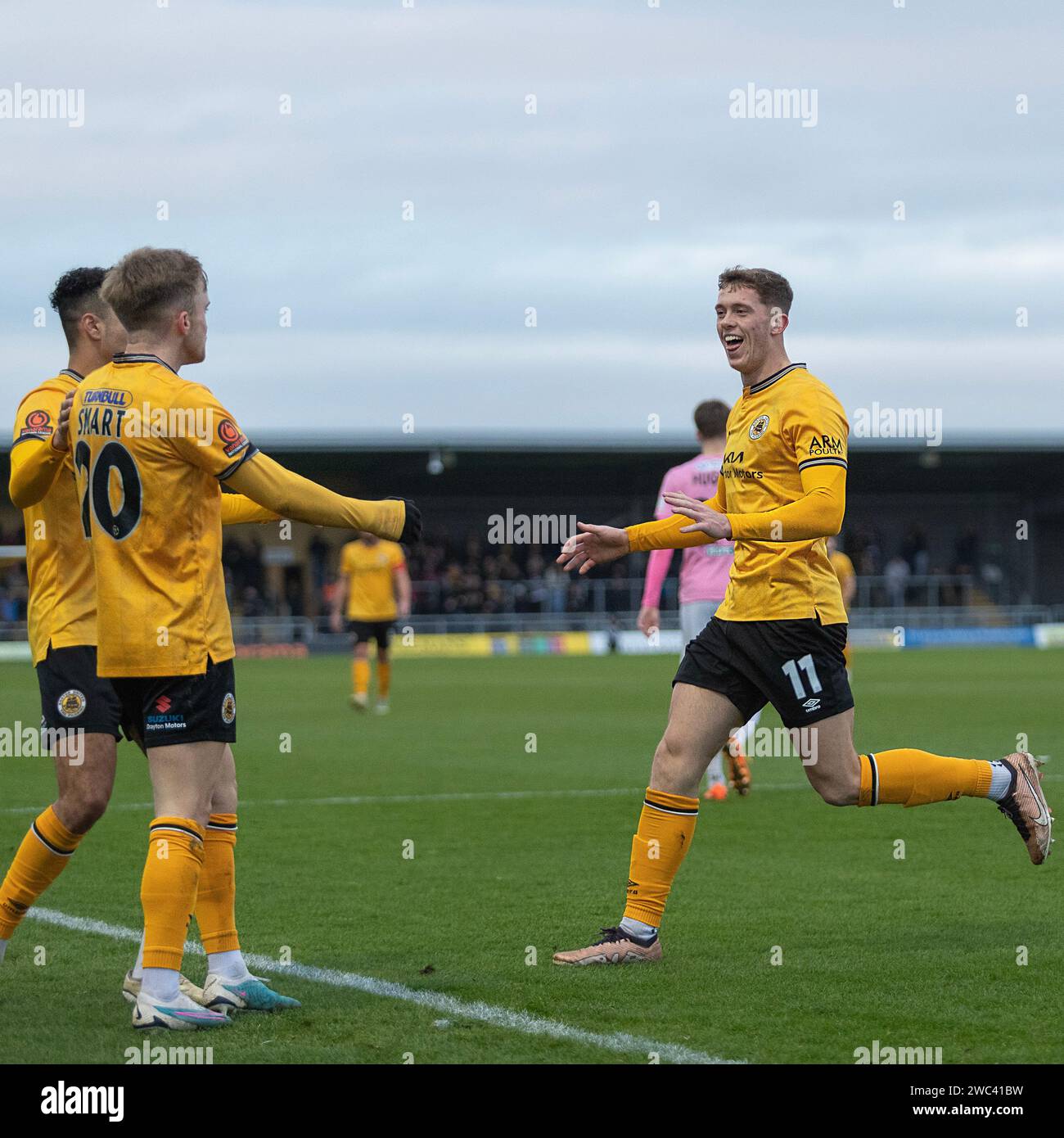 Boston United vs Curzon Ashton Vanarama National League North Jakemans Community Stadium, Boston, Lincolnshire, Angleterre 13.01.2024 Banque D'Images