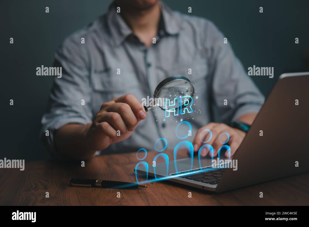 Gestion des ressources humaines les entreprises RH les technologies numériques et les talents recrutent des employés de formation Banque D'Images