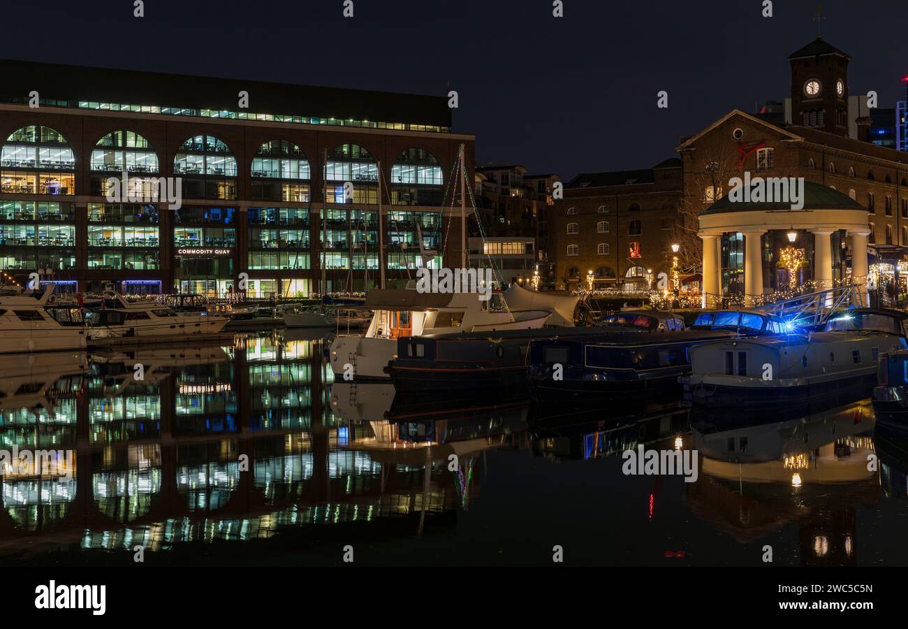 St. Katharine Dock, Londres, Angleterre. Banque D'Images