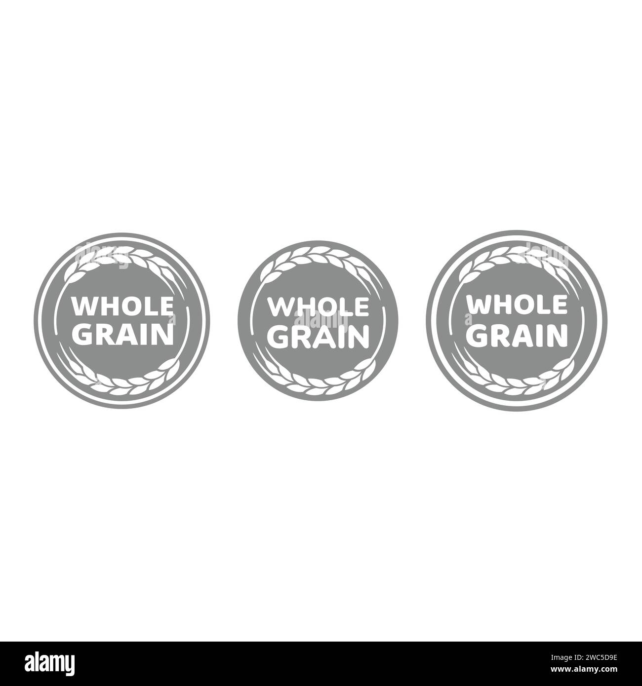 Ensemble d'étiquettes vectorielles de grains entiers. Badge céréales ou blé entier. Illustration de Vecteur